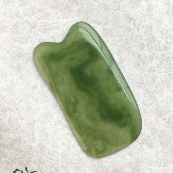 7 kpl Gua Sha -setti, Hartsi Gua Sha -setti kasvoille ja kaulan kivuille green