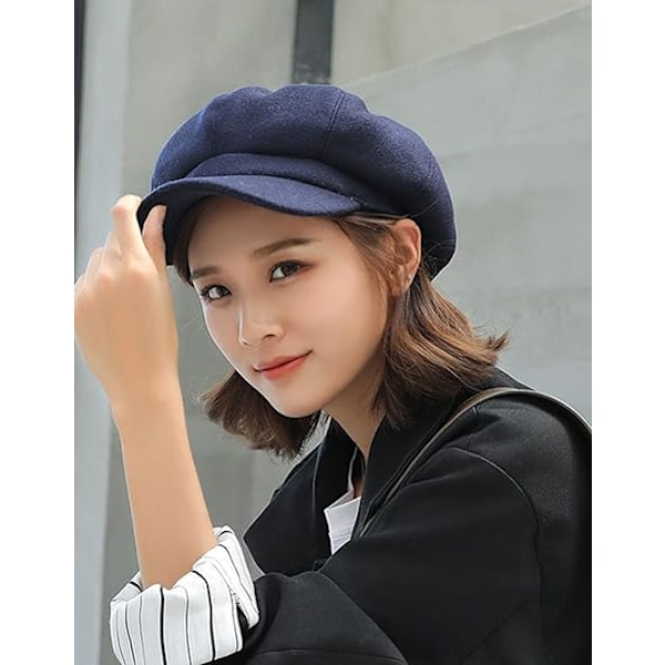 Hatt for kvinner - Retro Peaked Ivy Newsboy Baker Boy Beanie Gatsby Cabbie Painter Cap