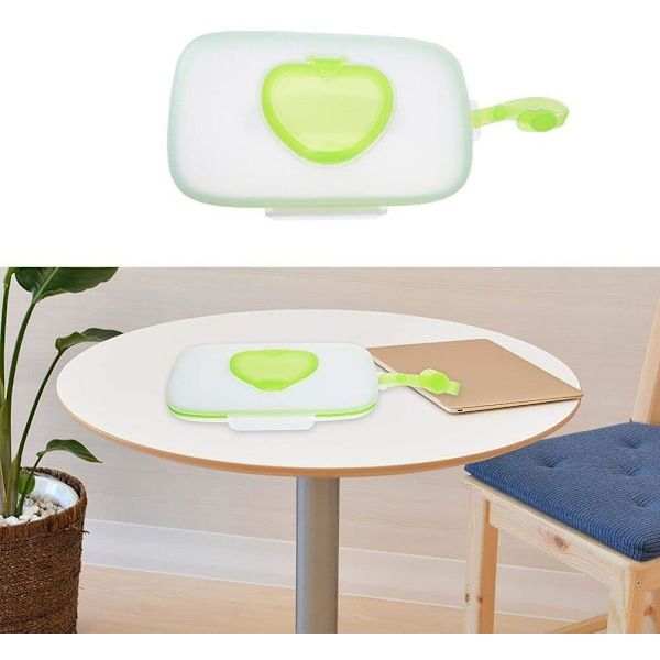 Baby Vådservietpose Baby Vådserviet Dispenser Vådserviet Holder Tasker Rejse Vådserviet Etui Genanvendelig Genopfyldbar Green