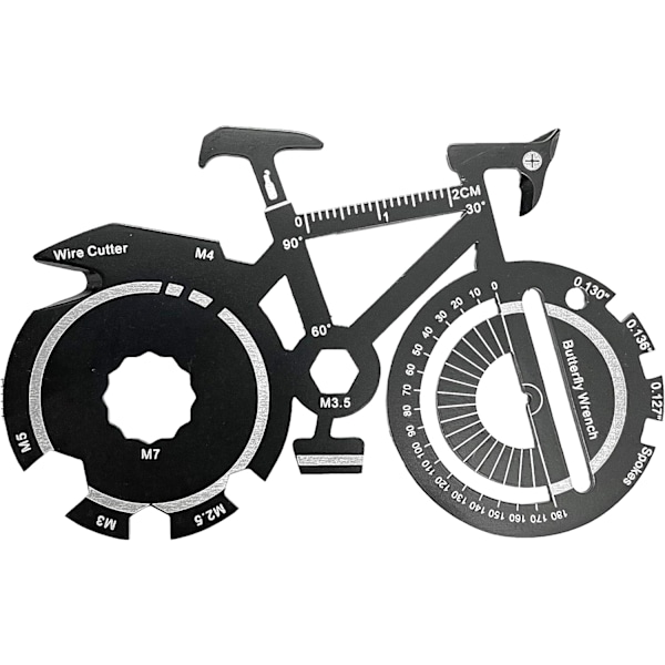 Multitool Tegnebog 20 i 1 Cykel Multiværktøj Kort Overlevelses Lommeværktøj Multifunktionel Alt i En Hurtig Reparation