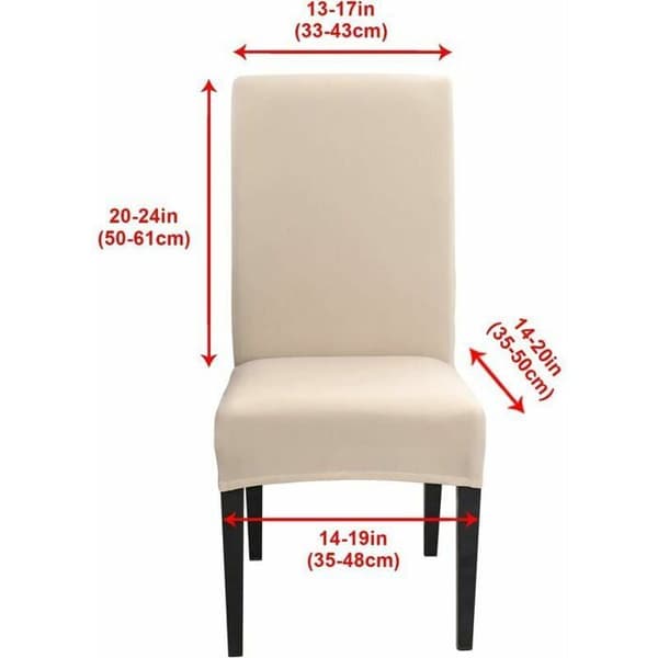 Stretchbart stolsöverdrag, 4-pack, universellt tvättbart modernt stolsöverdrag för matsal, 45-65 cm