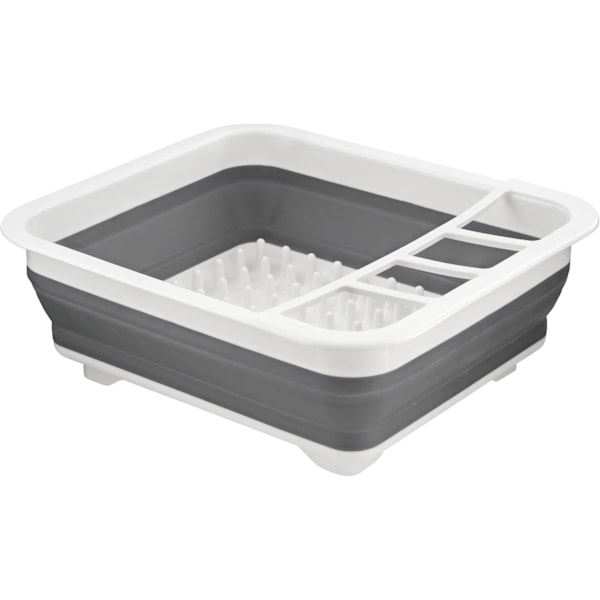 Hopfällbart diskställ med bestickavdelare 34.5*28*10