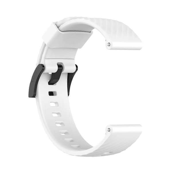 Til Suunto 7 ensfarvet silikone urrem White