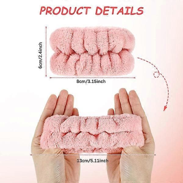 4 Par Håndledds Spa Vaskebånd Mikrofiber Håndkle Stropper Håndleddsstropper for Ansiktsvask Absorberende Håndledds Svettebånd for å Forhindre Søl av Væske