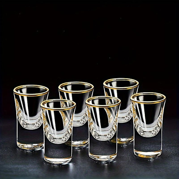 6 stk., 15 ml/0,5 oz Mini Shotsglas til Bar, Pub, Klub, Restaurant og Hjemmebrug - Perfekt til at Nyd dine Yndlingsdrinks