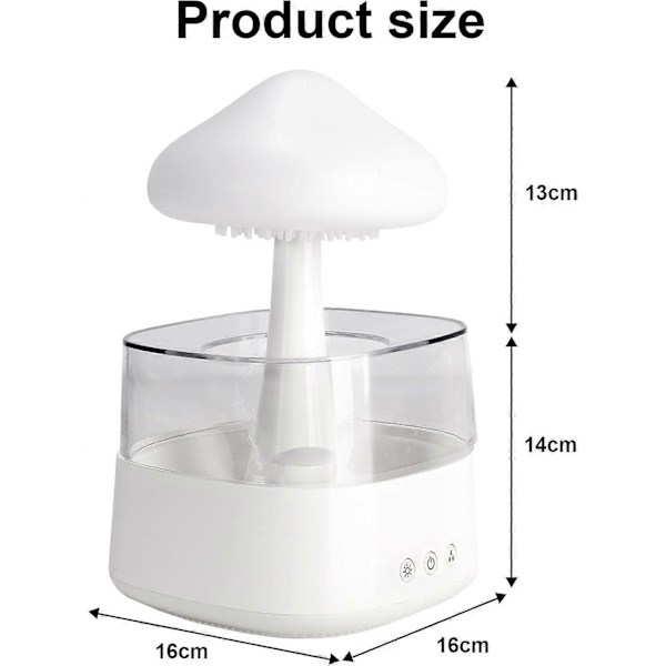 Nattlampe Sky Regn Luftfukter med LED-lys Mikro Aromaterapi Diffuser, Søvn Avslapning Stemning Vanndråpe Lyd Gave