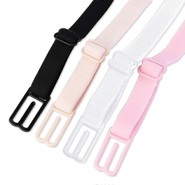 Par BH-stroppklips Elastisk Sklisikker Stroppeholder (svart Hudfarge Hvit Rosa)