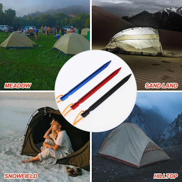 14 stk teltplugger, Y-formet metall, kraftig campingplugg for fotturer og camping, lett aluminiumslegering teltnagler