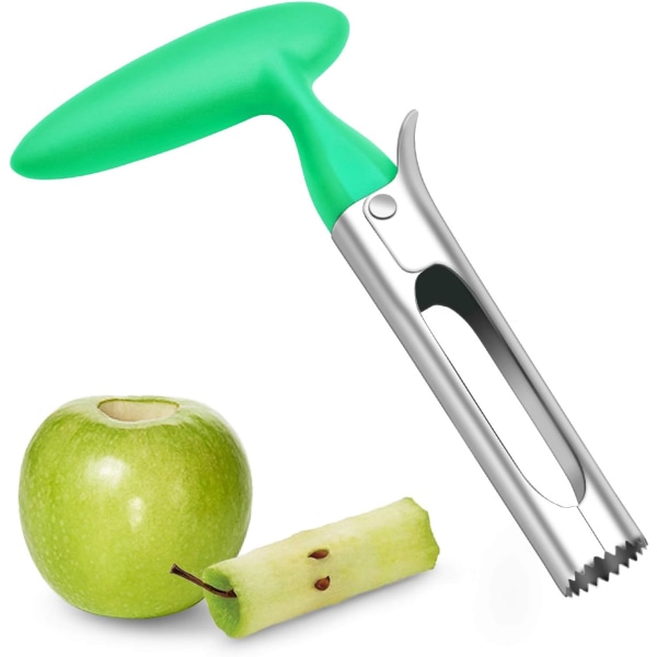 Eplekjernefjerner, Eplekjernefjerner med ABS-håndtak og taggete rustfritt stål-blad Green