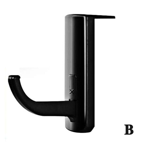 Universal Hodetelefonholder Væghængt Krog Headset Stativ Tripod T Sort One-size