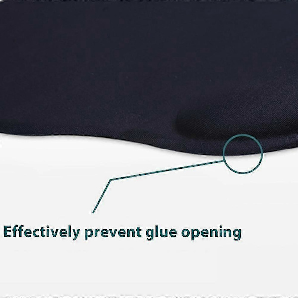 Ergonomisk Musmatta med Minnesskum och Handledsstöd, Halkfri, Lindrar Smärta i Handleden - Mörkblå Multicolor Lake Blue