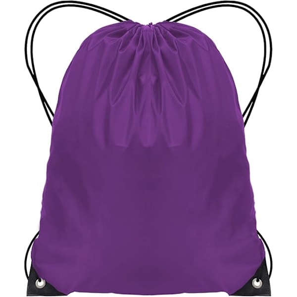 Kiristysnyörilliset pussit, uimakoulun liikuntapussit kiristysnyörillä, kuntosalipussi lapsille ja aikuisille, narukassit uimiseen, urheiluun, kouluun, urheiluun, uimahalliin, matkustamiseen Purple