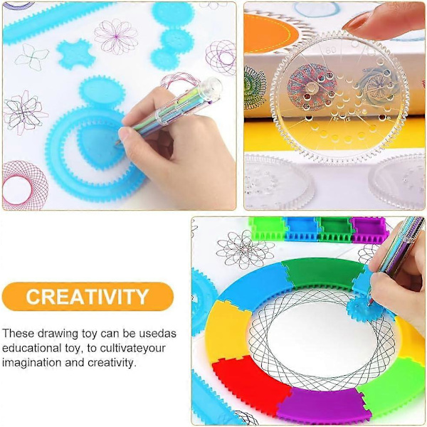 Spirograph, Spirograph Deluxe Sæt, Spirograph Original, Spirograph Kunstdesign Sæt, Spirograph Børn, Kunst og Håndværk, Gaver til Børn og Voksne
