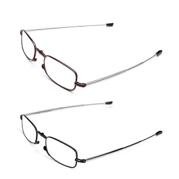 Bærbare, foldbare læsebriller med roterende glas +1.5 +2.0 +2.5 +3.0 Black 100