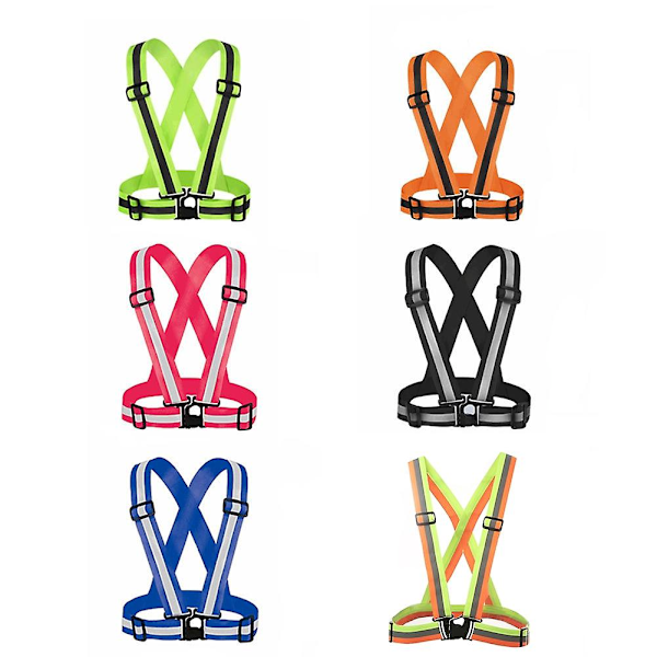 Fornnerg Justerbar Sikkerheds Høj Synlighed Refleksvest Elastisk Strop Jakke Orange