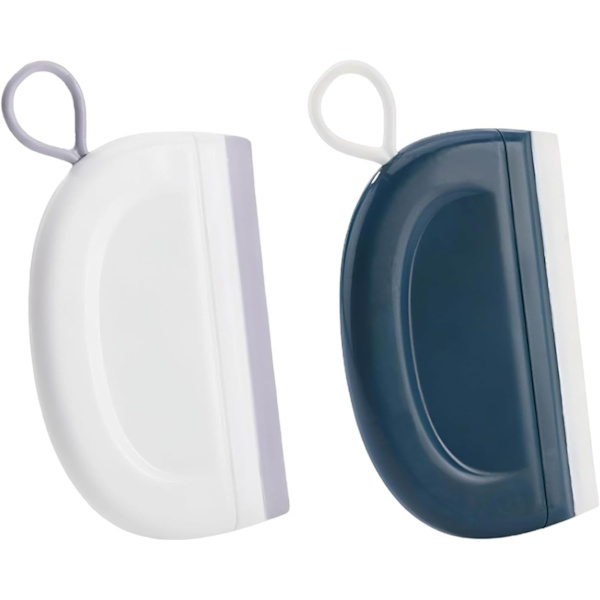 2 st Mini Glass Squeegee, Kreativ Liten Silikon Squeegee med Plastkrokar, Multifunktionell Dusch Squeegee