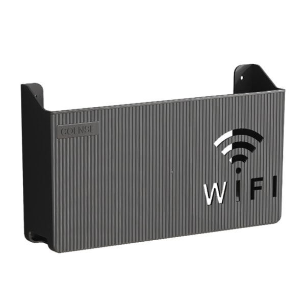 Wifi Router Hylla Organizer Väggmonterad Set Top Box black