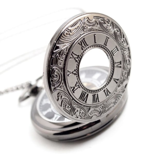 Steampunk-tyylinen vintage kvartsitasku kello ketjulla 2 2