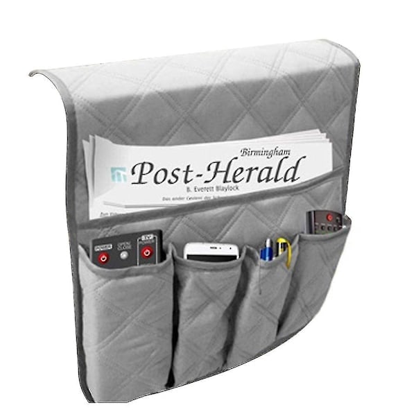 Fackindelad Soffa Armstöd Fjärrkontroll Stilren Organizer Hållare Stol Soffväska Grey