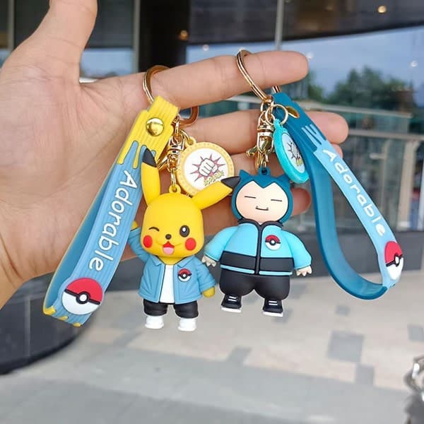 Mode Tecknad Nyckelring Anime Figur Hänge Modell Dockor Barn Leksak Present Charizard