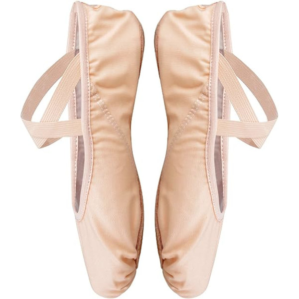 Balett Dansskor Split Sole Flat Gymnastik Dansskor Lightpink 8.5 UK child