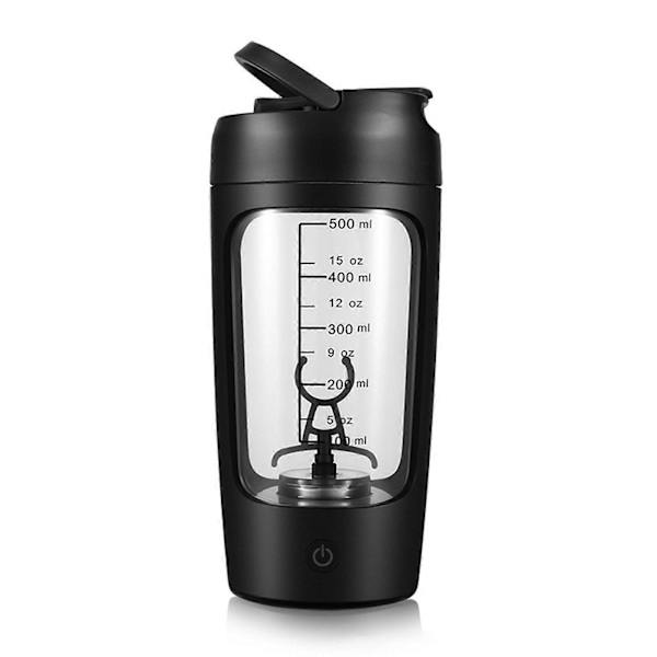 Helautomatisk Blandningskopp Portabel Protein Pulver Skakflaska Elektrisk Protein Shaker Flaska Black Without Powder Box