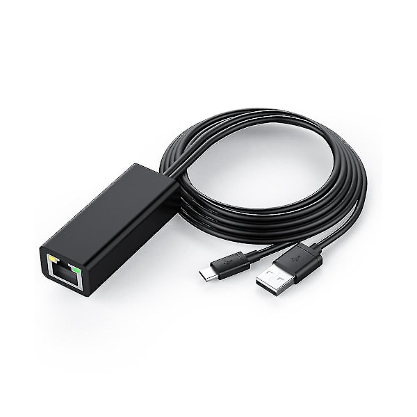 Tv Ethernet Adapter Tv 4k Stick Usb-c Til Rj45 Lan Netværksadapter Med Usb 2.0 Strømkabel Til Powe