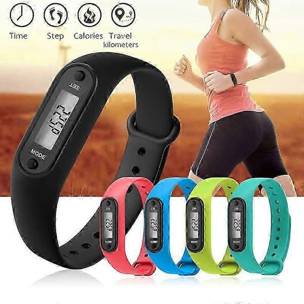 Fitness-kello LCD-näytöllä ja kävelyaskelmittarilla