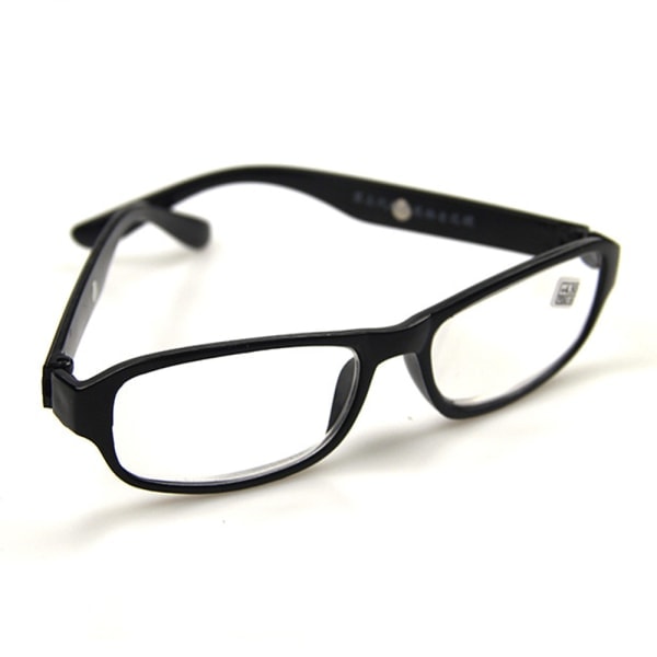 Læsebriller +4,5 +5,0 +5,5 +6,0 Grader Optiske Linser Briller Øjenbryn Nye Black 600