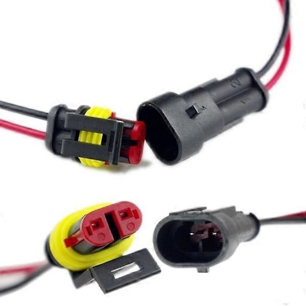 5 set 1/2/3/4/5/6 stift AMP Super tätning Vattentät Elektrisk Trådkontaktkontakt för bil vattentät kontakt