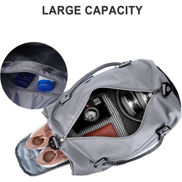 Gymbag for kvinner og menn med skoskap og våtlomme, for Easyjet Airlines kabinveske 45x36x20 under sete reiseveske duffelbag håndveske
