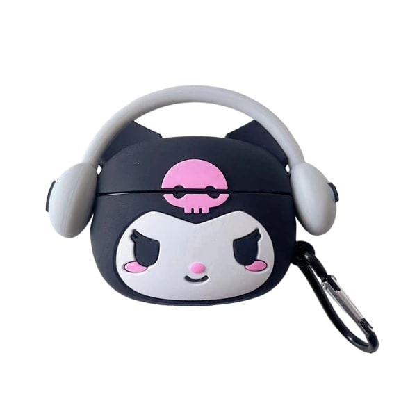 Lilo & Stitch Silikonetui til AirPods Høretelefoner Kompatibel med AirPods 1/2 3 Pro Beskyttelsesetui Kuromi Grey 3rd Generation