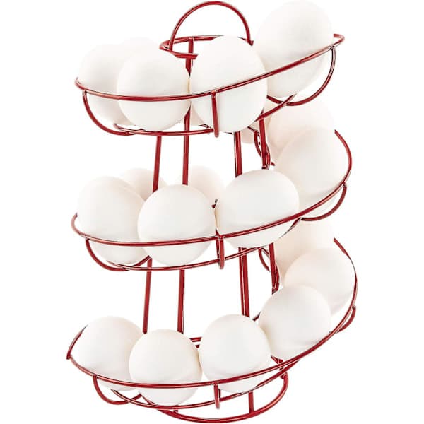 Muna Teline Deluxe Moderni Spiraali Annosteluteline Red