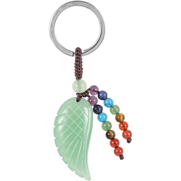 Crystal Stone Angel Wing Crystals Keychain Tassel Pendant Keyring, Guardian Angel Wing Pendant Keychain for Women