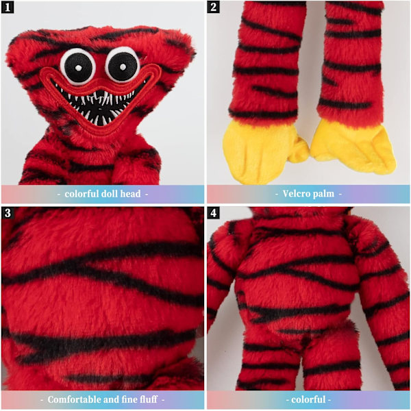 Plush-lelut, Peliajan Syntymäpäivälahjat, Kauhu Plush-lelu Halloween, Pehmeä Täytetty Plush-nukke Tytöille ja Pojille Red