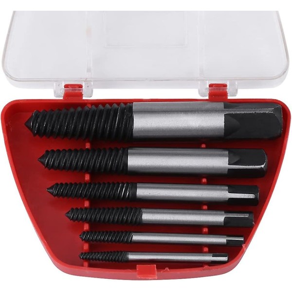 Damaged Screw Extractor And Remove Set, High Hardness Bolt And Damaged Screw Extractor For Householdblack6pcs)