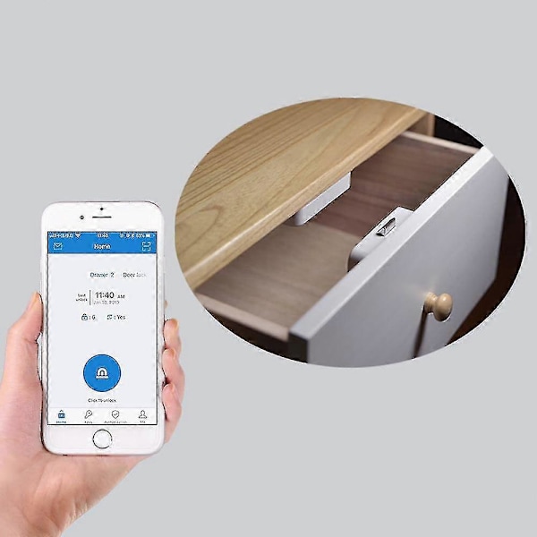Nyckellöst Osynligt Skåplås App Fjärrkontroll Bluetooth Smart Låd-brytare Smart Lås Säkerhetsfil Säkerhet Hem