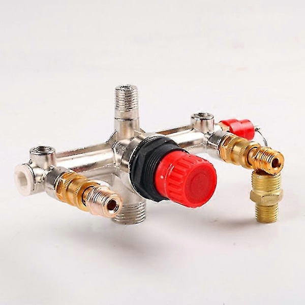 90-120psi Luftkompressor Manifold Regulator Målere Trykk Holdbar Bryterkontroll B (Ruipei)