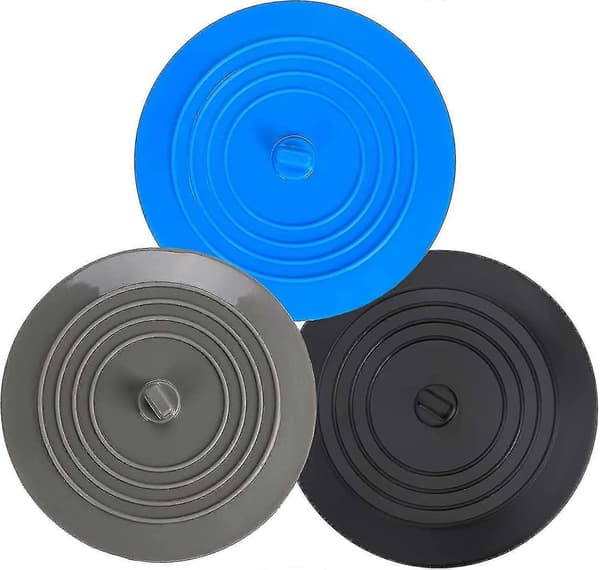 3-pack Silikon Diskbänksplugg, Universella Avloppspluggar, Diskbänksplugg, Silikon Badkarsproppar, 15cm
