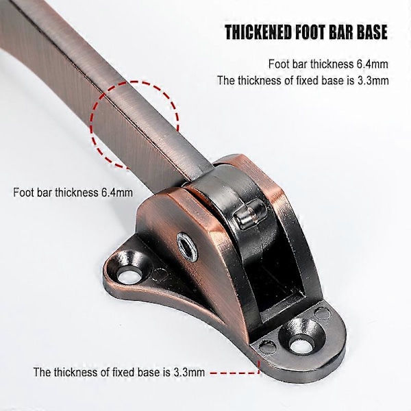 Kickdown Dørstopp Premium Holder Dørstopp Heavy Duty Metall Stativ For Hjem Tyngre Dør Brushed Gold