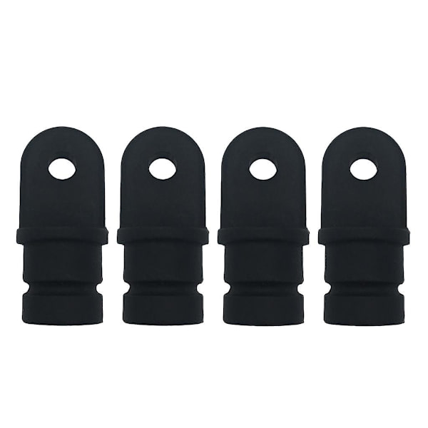4x Nylon 3/4\" Runde Indvendige Øjeender Marine Båd Bimini Top Tilbehør Sort