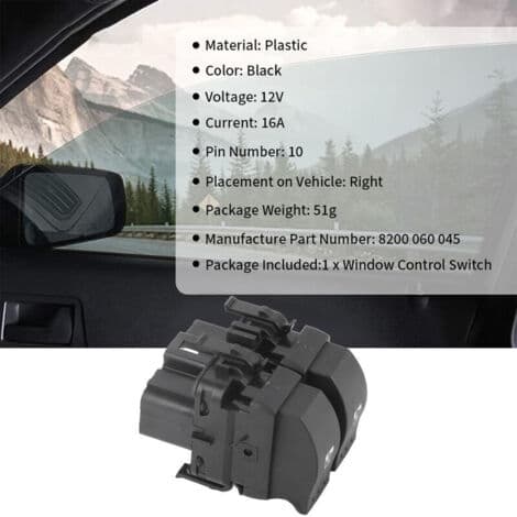 Dobbel elektrisk vindusbryterknapp for Clio II 2 8200 060 045