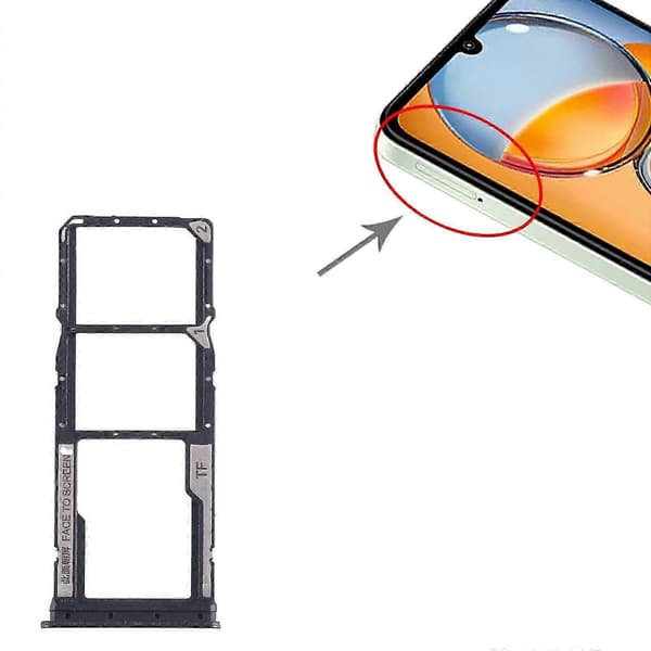 For Xiaomi Redmi 13C SIM-kortskuff + SIM-kortskuff + Micro SD-kortskuff [MI]