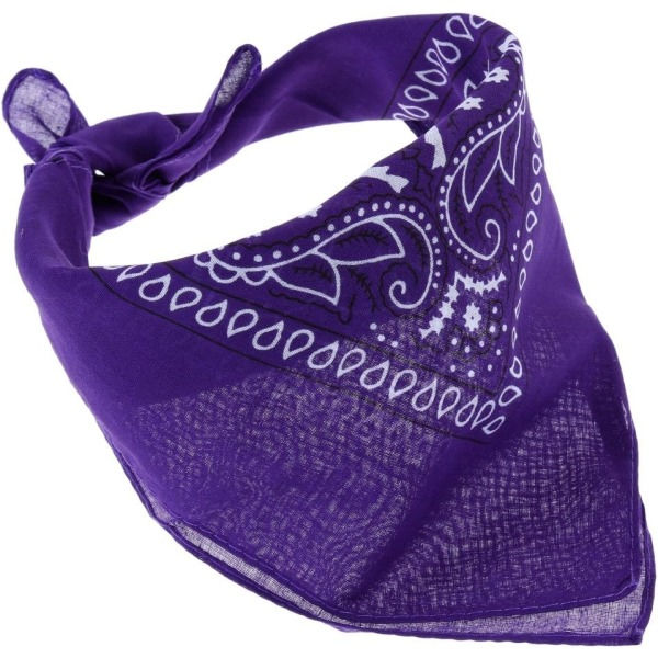 12 stk. 12 Farver 54*54cm Pakke Bandana tørklæde Unisex Lommetørklæde,