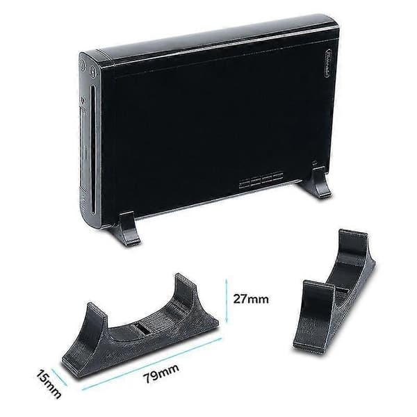 WII U -konsolin kiinnike, konsolin jäähdytysteline, vaakasuora teline Black
