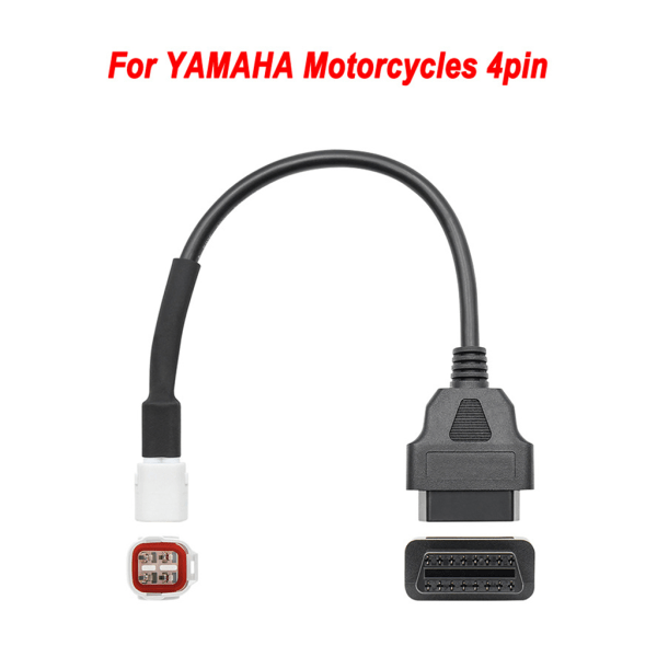 Sovitin kaapeli OBD 4-napainen diagnostiikkaluetta OBD2:een Sopii Yamaha-moottoripyörään