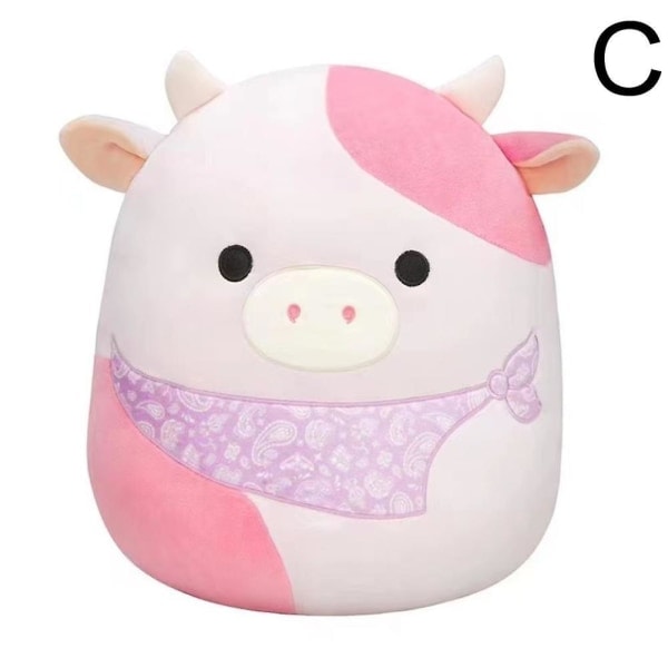 20 cm Squishmallows udstoppet dyr til børn, blå, grøn, lyserød ko, blødt plyslegetøj Pink Cow