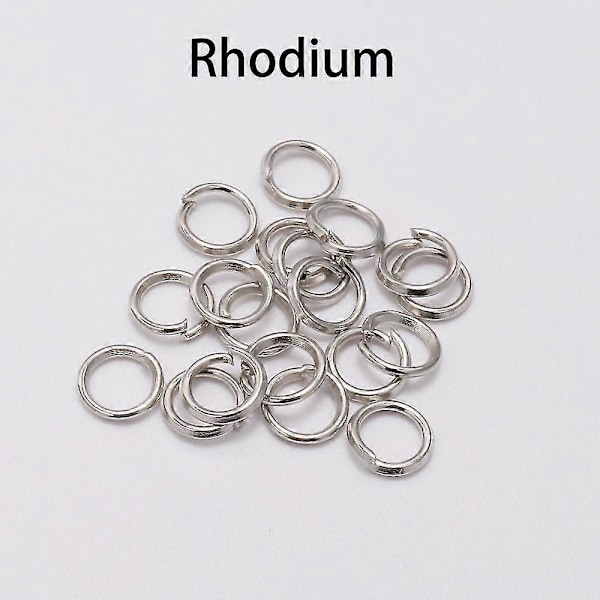 200 st/lot 4 5 6 8 10 mm Öppna Ringar Delade Ringar Kontakter För DIY Smycken Tillverkning White K 8mm