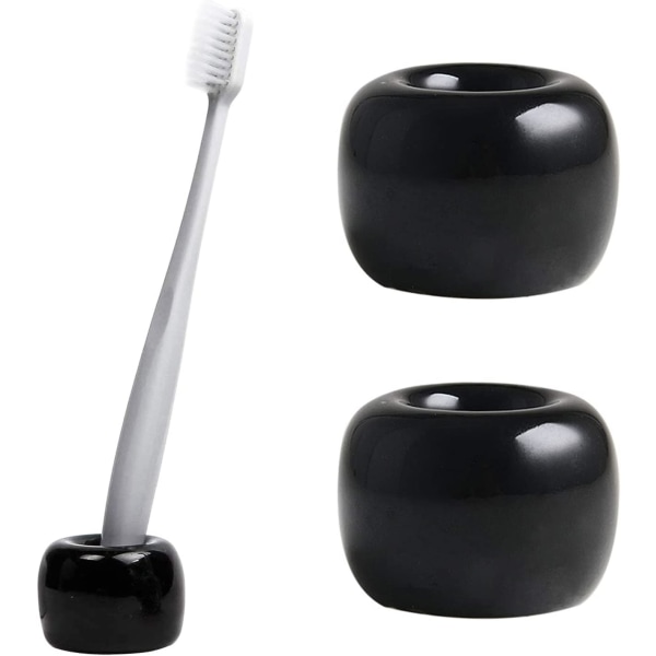 2 Pcs Ceramic Toothbrush Holder Stand, Toothbrush Storage Box