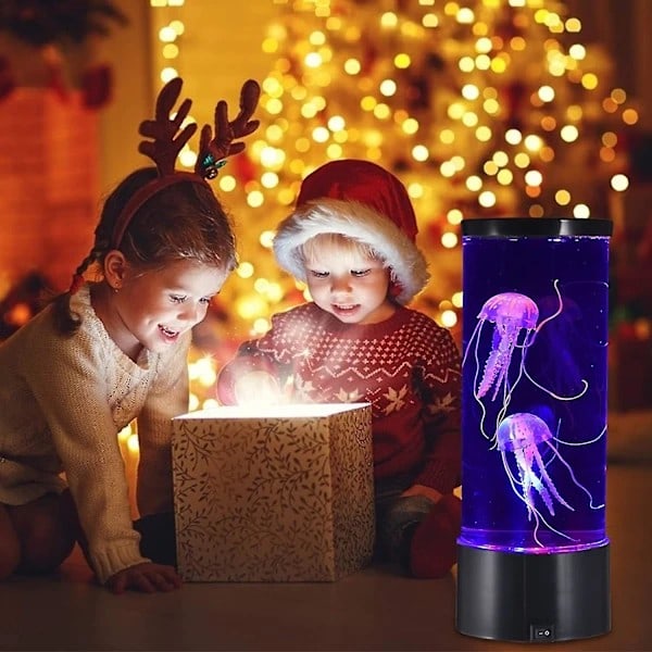 LED Fantasy Jellyfish Lampe Cirkulær og Realistisk Jellyfish Akvarium Lampe Emotionel Lampe Boligindretning